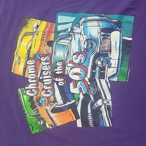 Sun Sportswear Vintage Single Stitch Chrome Cruisers of the 50s Purple Tee